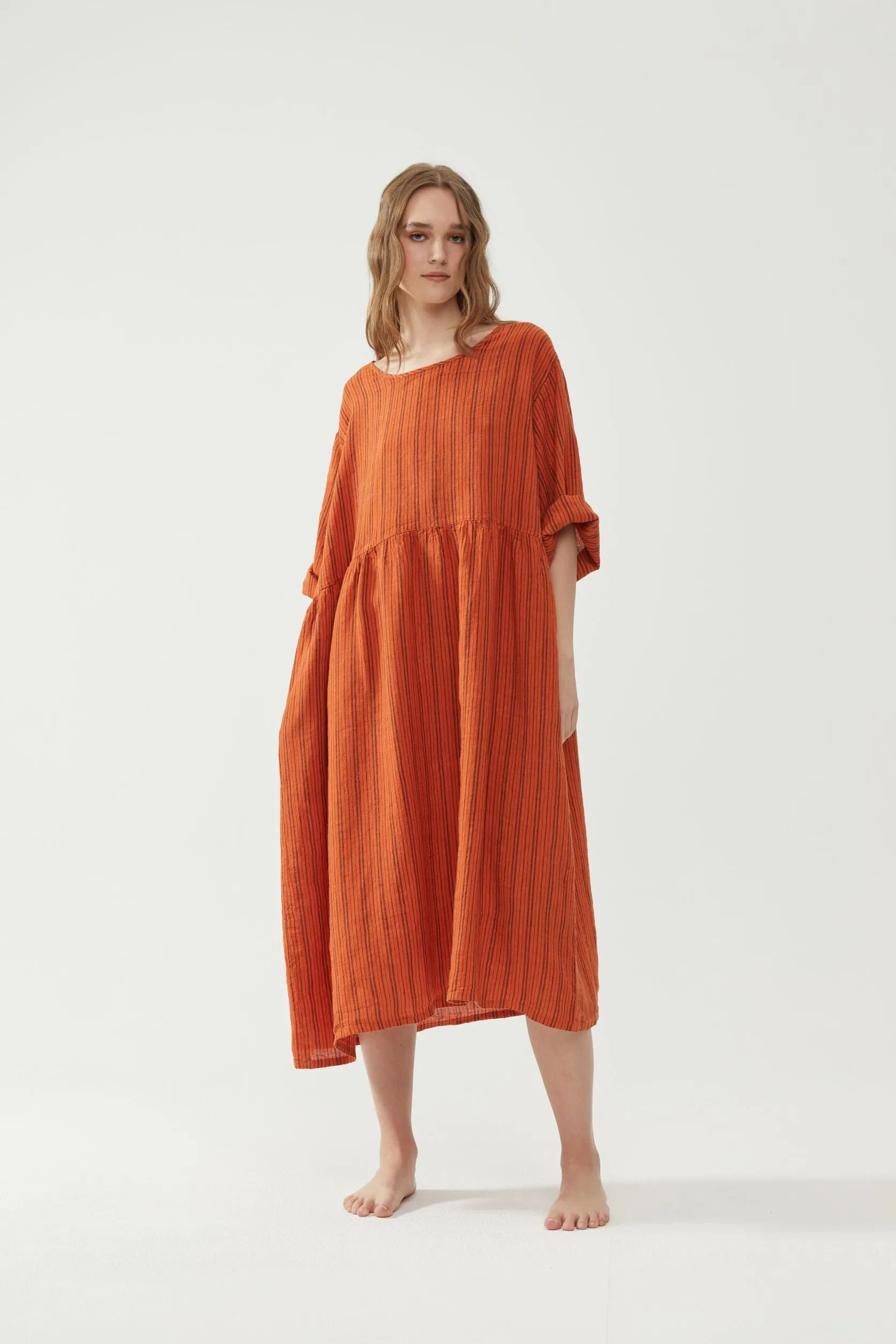 Reen Dress Pumpkin Stripe