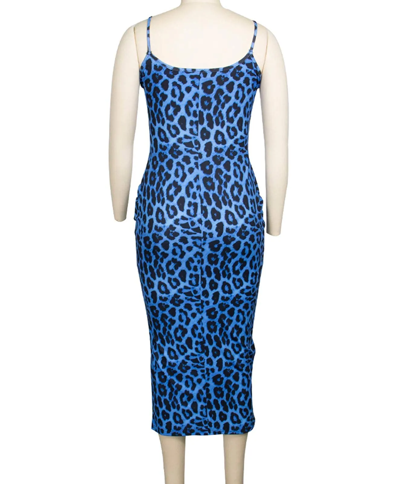 Rela Bota Women's Sexy Spaghetti Strap Sleevless Club Cocktail Dress Blue XXLarge