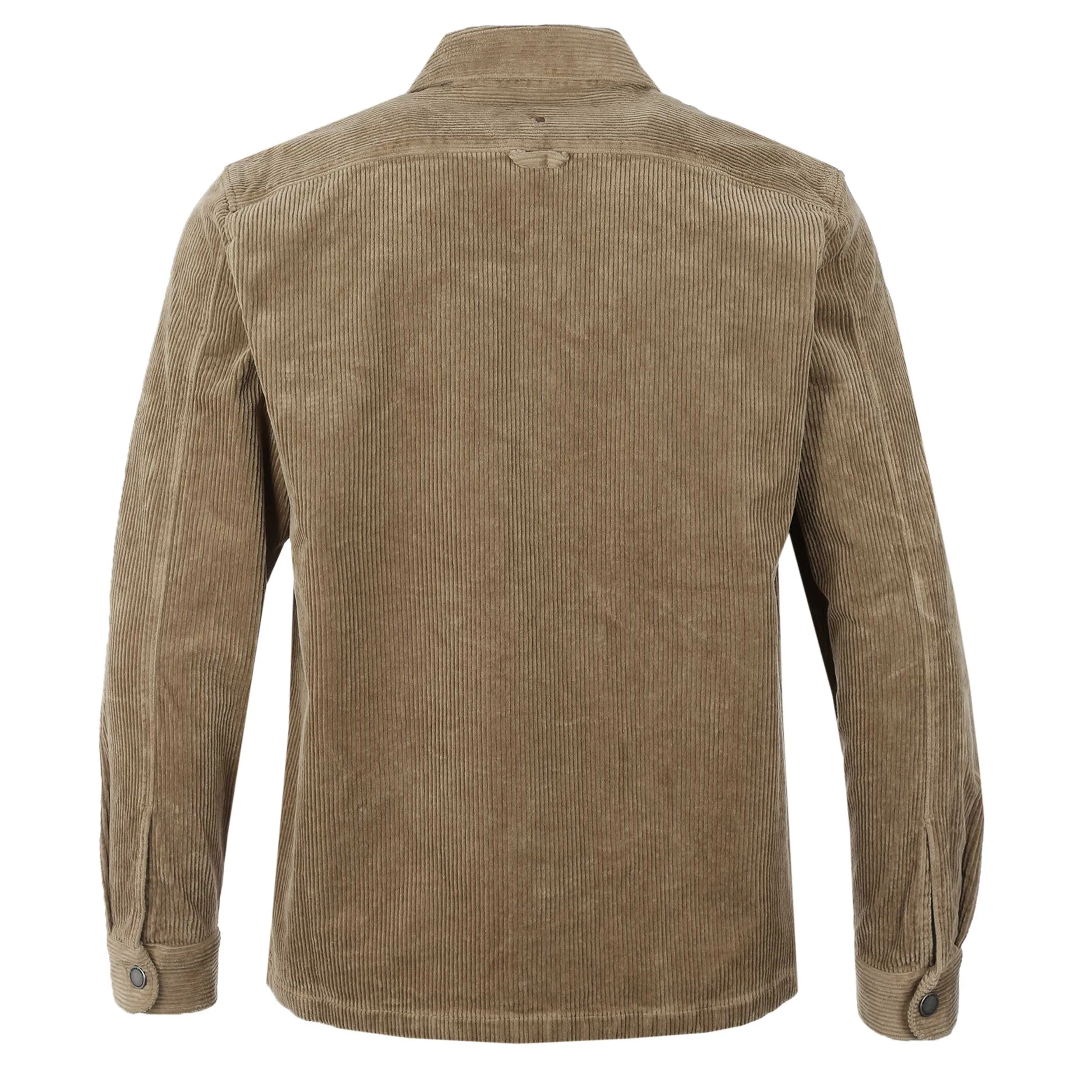 Remus Uomo Cord Shacket Overshirt in Beige