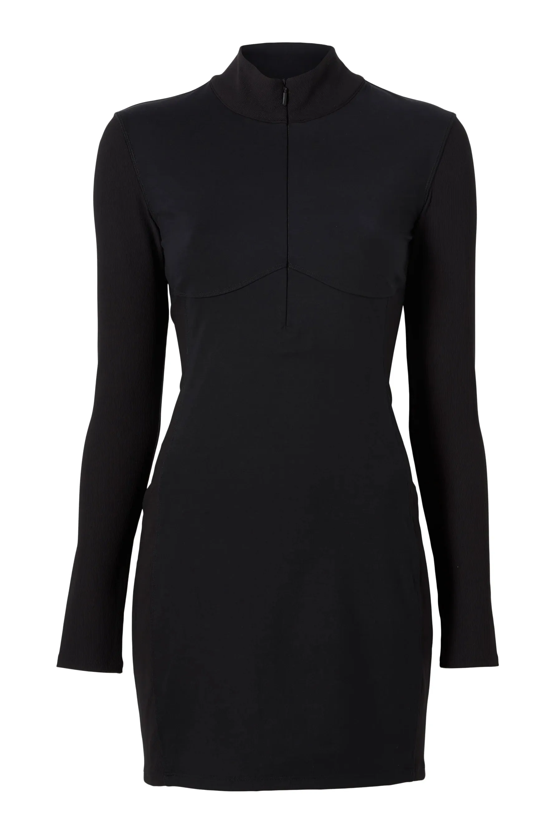 Rib Mix 1/4 Zip Dress