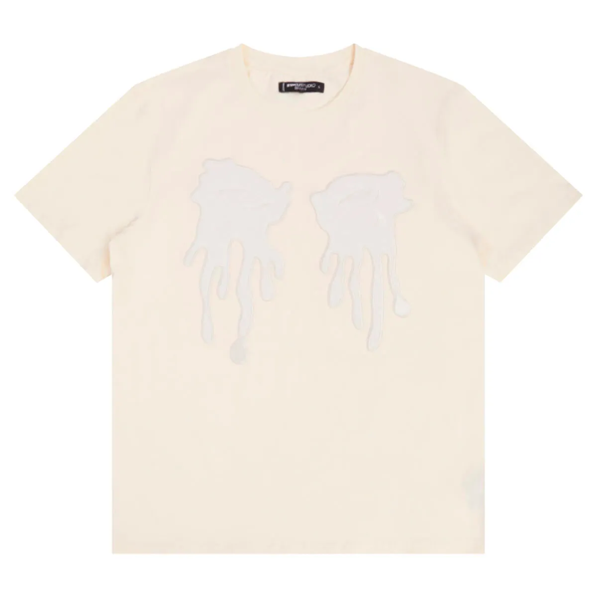 Roku Studio Tone on Tone Tears T-shirt Cream