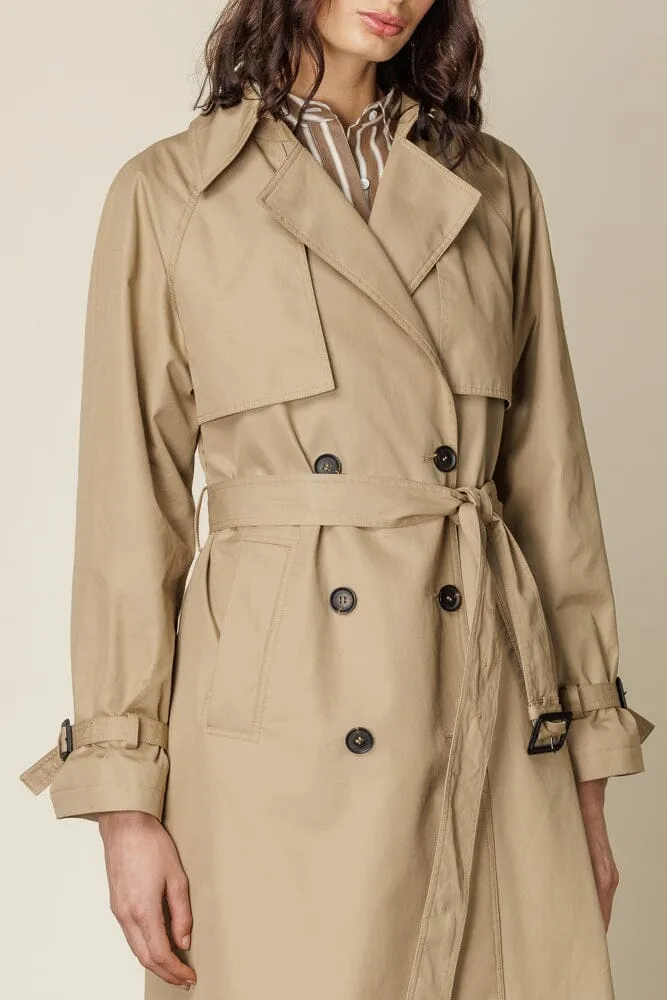 (RTW) Maddie Trench Coat - Camel Cotton Gabardine