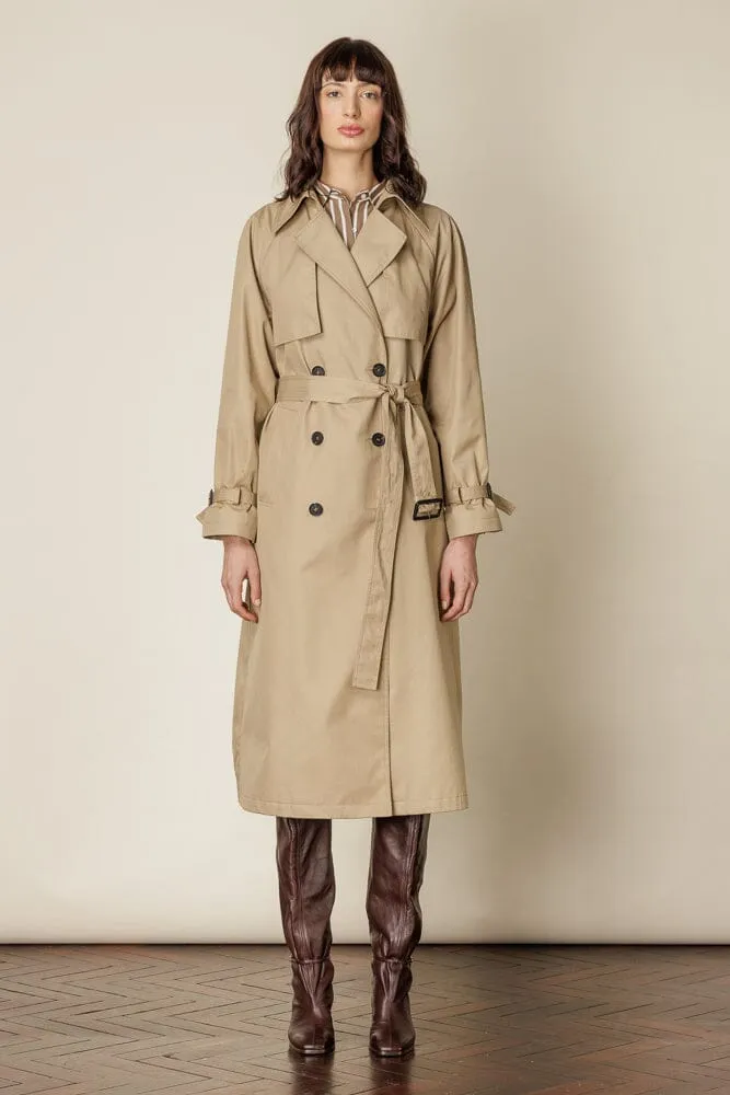 (RTW) Maddie Trench Coat - Camel Cotton Gabardine