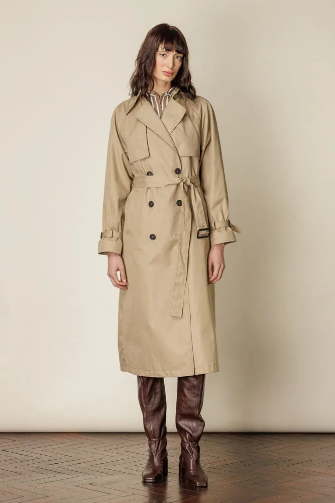 (RTW) Maddie Trench Coat - Camel Cotton Gabardine