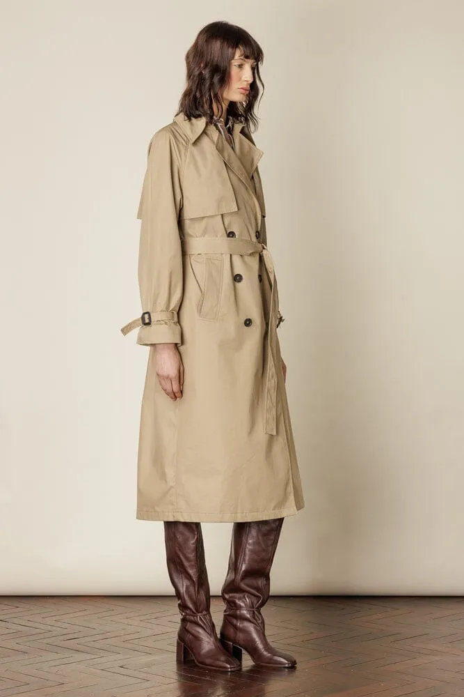 (RTW) Maddie Trench Coat - Camel Cotton Gabardine