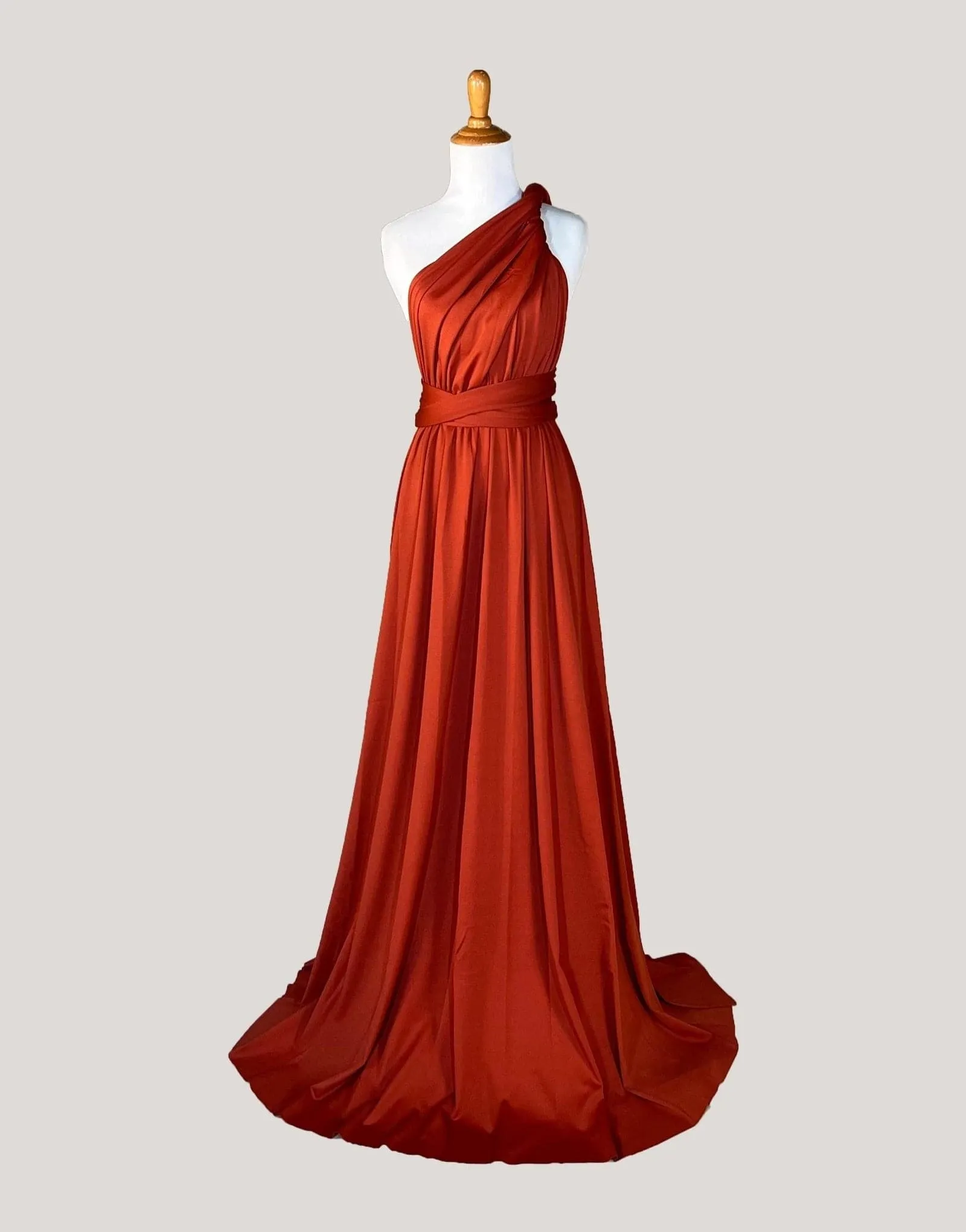 Rust Infinity Dress/ Wrap Convertible Bridesmaid Dress-H75