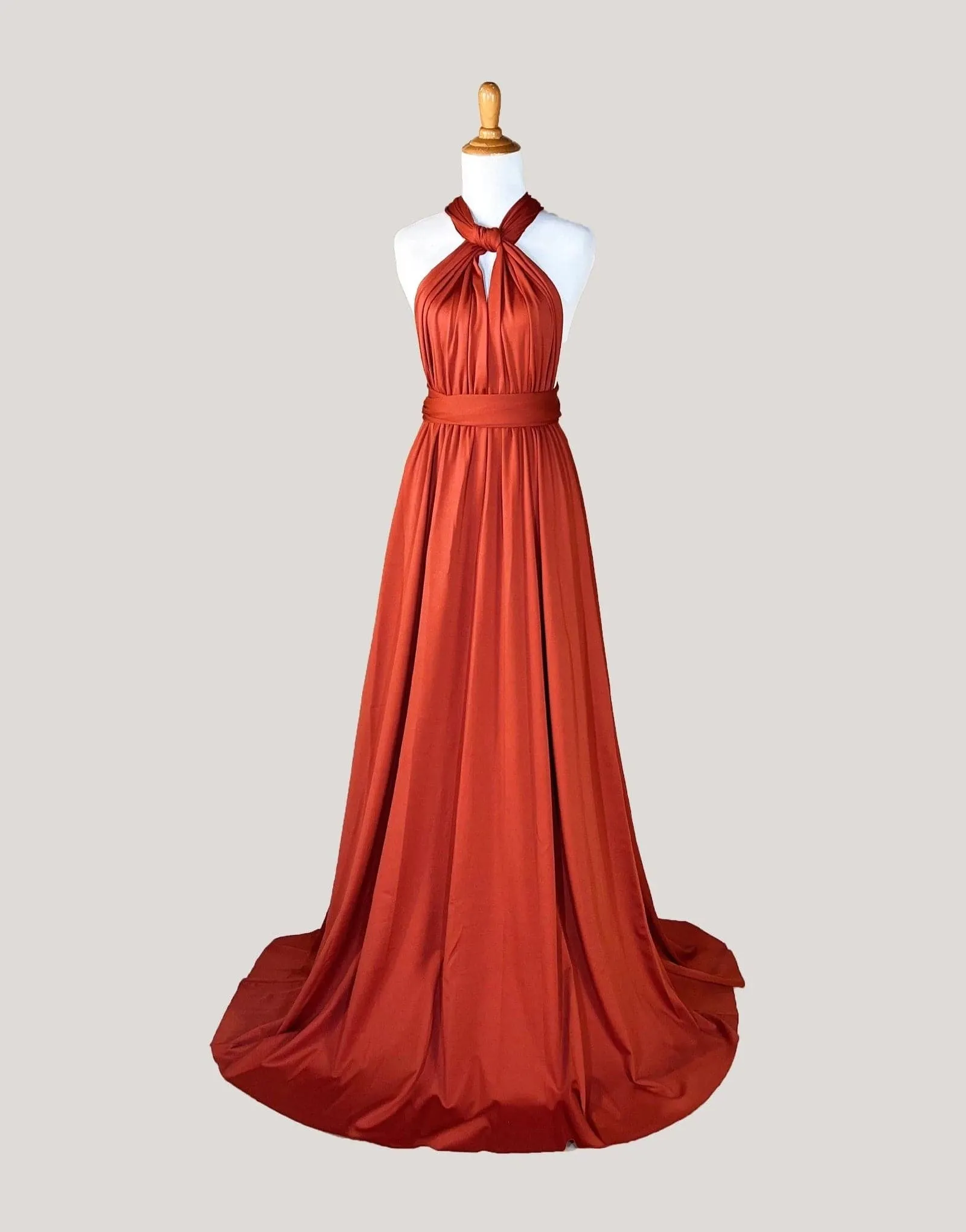 Rust Infinity Dress/ Wrap Convertible Bridesmaid Dress-H75