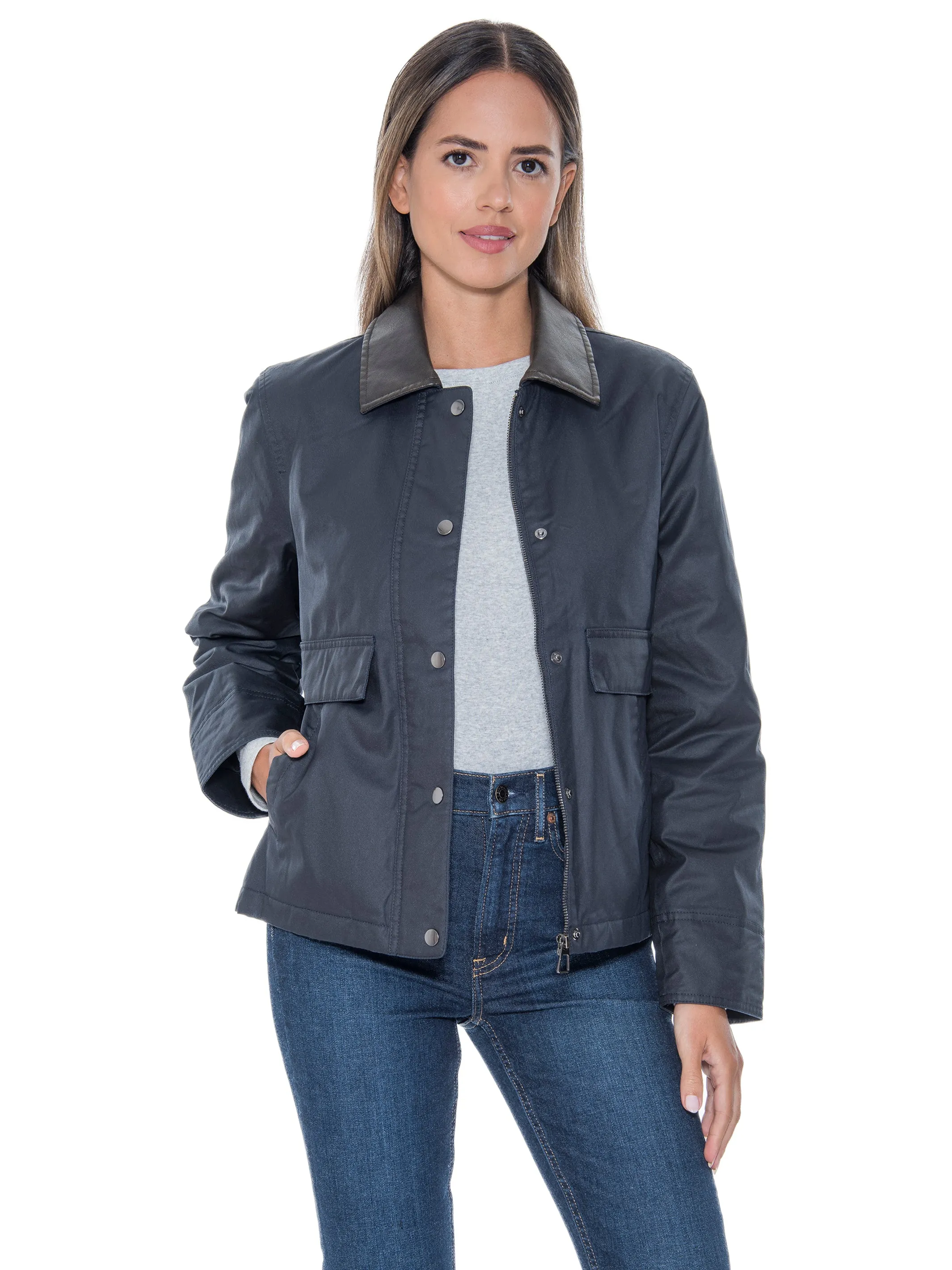 Sebby Collection Waxy Cotton Jacket