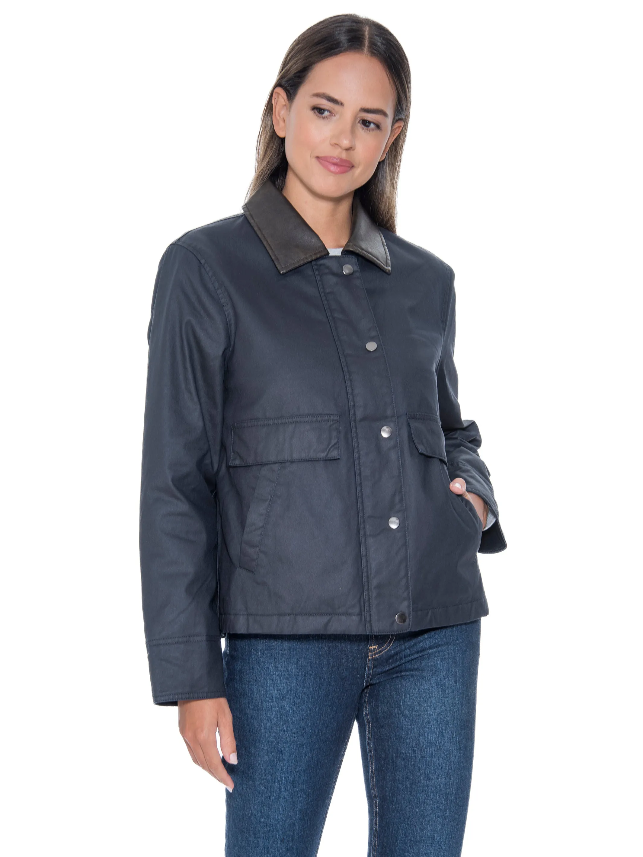 Sebby Collection Waxy Cotton Jacket