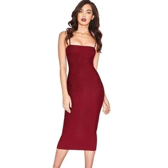 Sexy Bodycon Midi Dress For Women