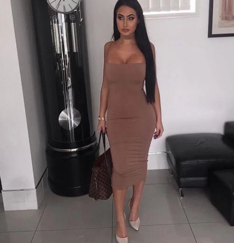 Sexy Bodycon Midi Dress For Women