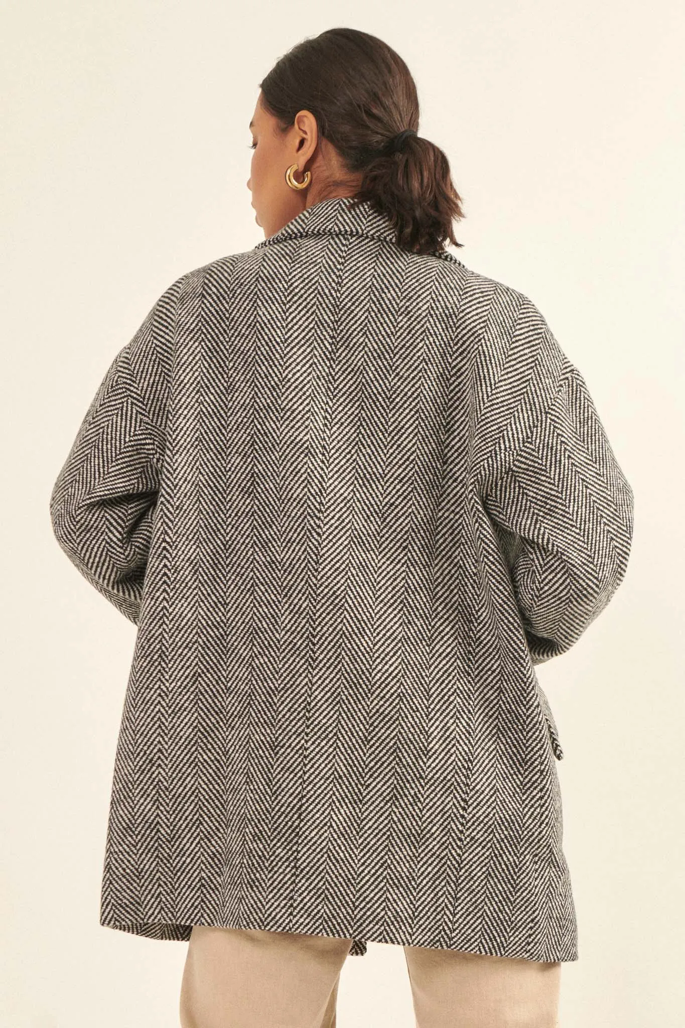 Ship Shape Double-Breasted Tweed Peacoat