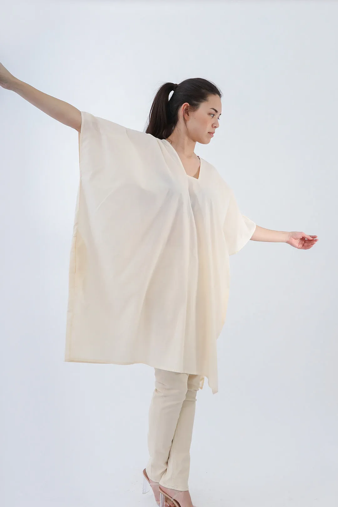 SIA KAFTAN IN ITALIAN COTTON VOILE