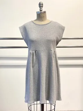 Skater Girl Jersey Dress in Light Grey