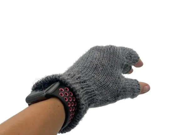 Solid Color Fingerless Alpaca Gloves