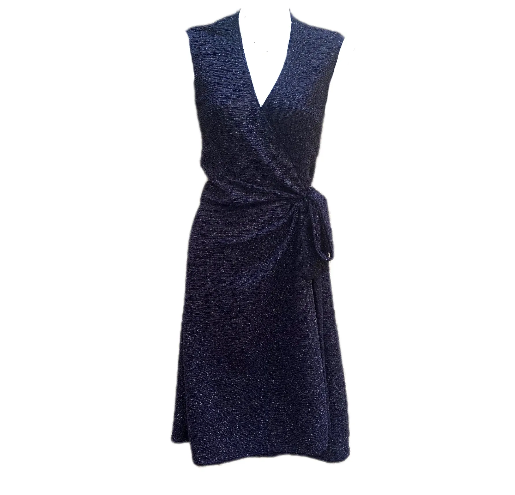 Starry Night Sleeveless Wrap Dress