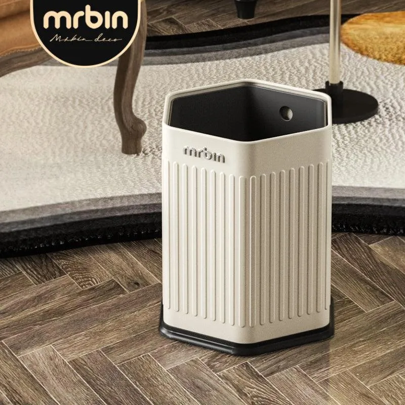 Stylish Living Room Trash Can with Double Layer, Wide Opening, and Sealed Base for Odor Control