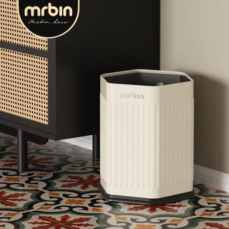 Stylish Living Room Trash Can with Double Layer, Wide Opening, and Sealed Base for Odor Control