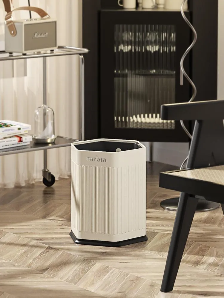 Stylish Living Room Trash Can with Double Layer, Wide Opening, and Sealed Base for Odor Control