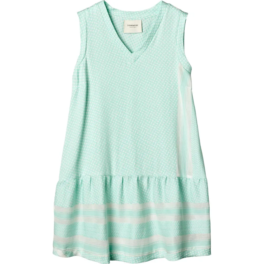 Summery Copenhagen Dress 2 V No Sleeves  - Icy Morn