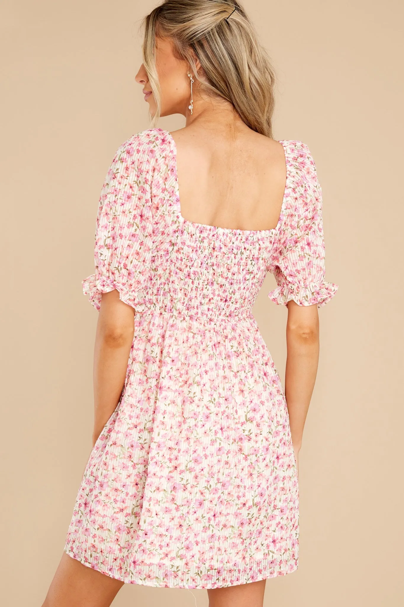 Surprising Delight Pink Floral Print Dress