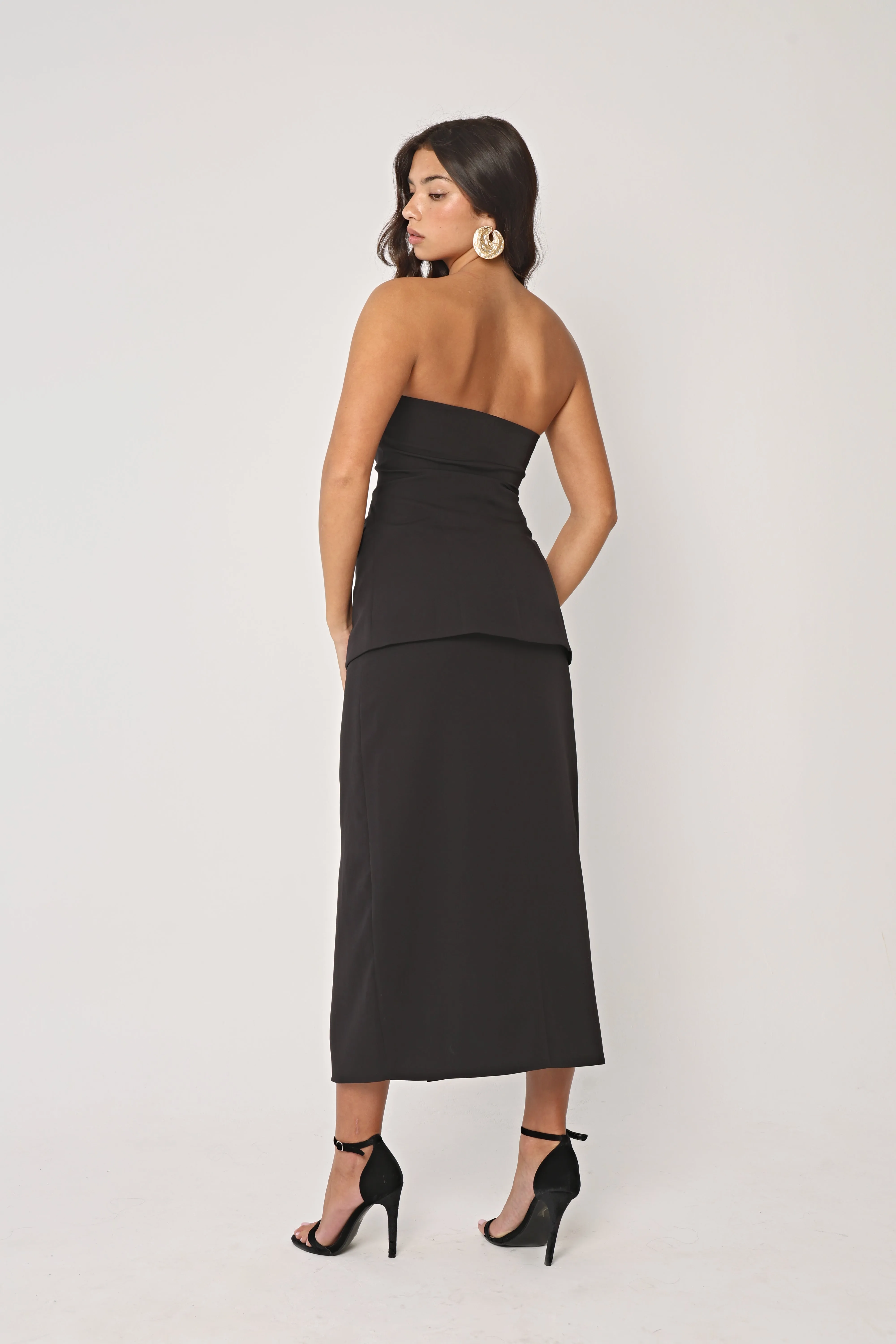 TAILORED POCKET DETAIL PENCIL SKIRT