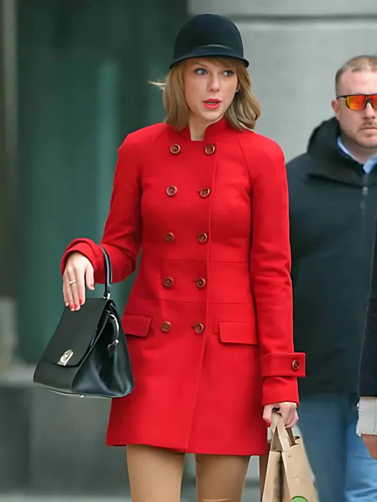 Taylor Swift Red Double Breasted Coat