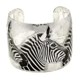 Three Zebras 2" Silver Cuff - HS123