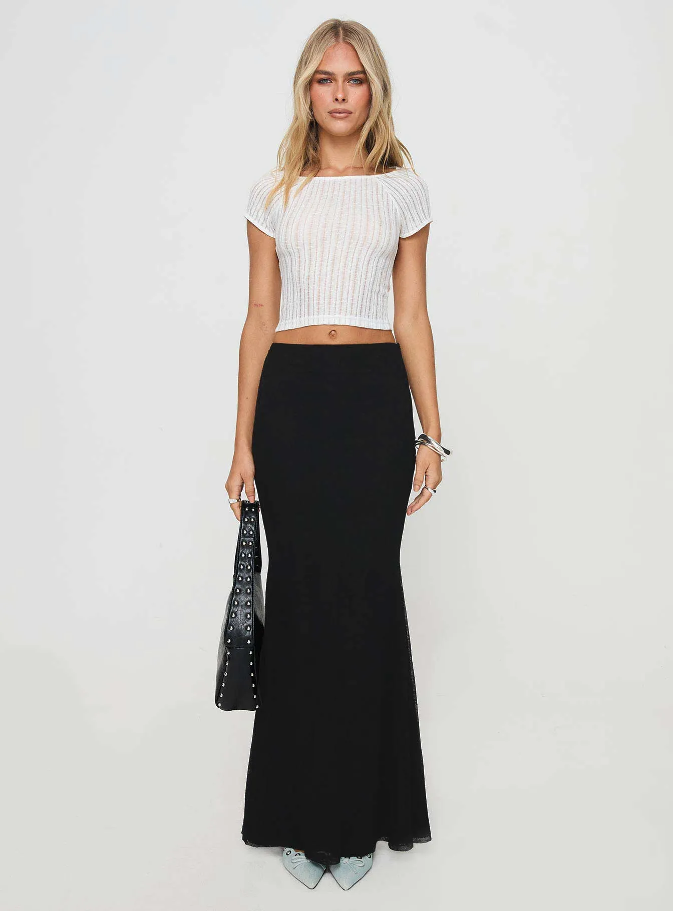 Topping Maxi Skirt Black Petite