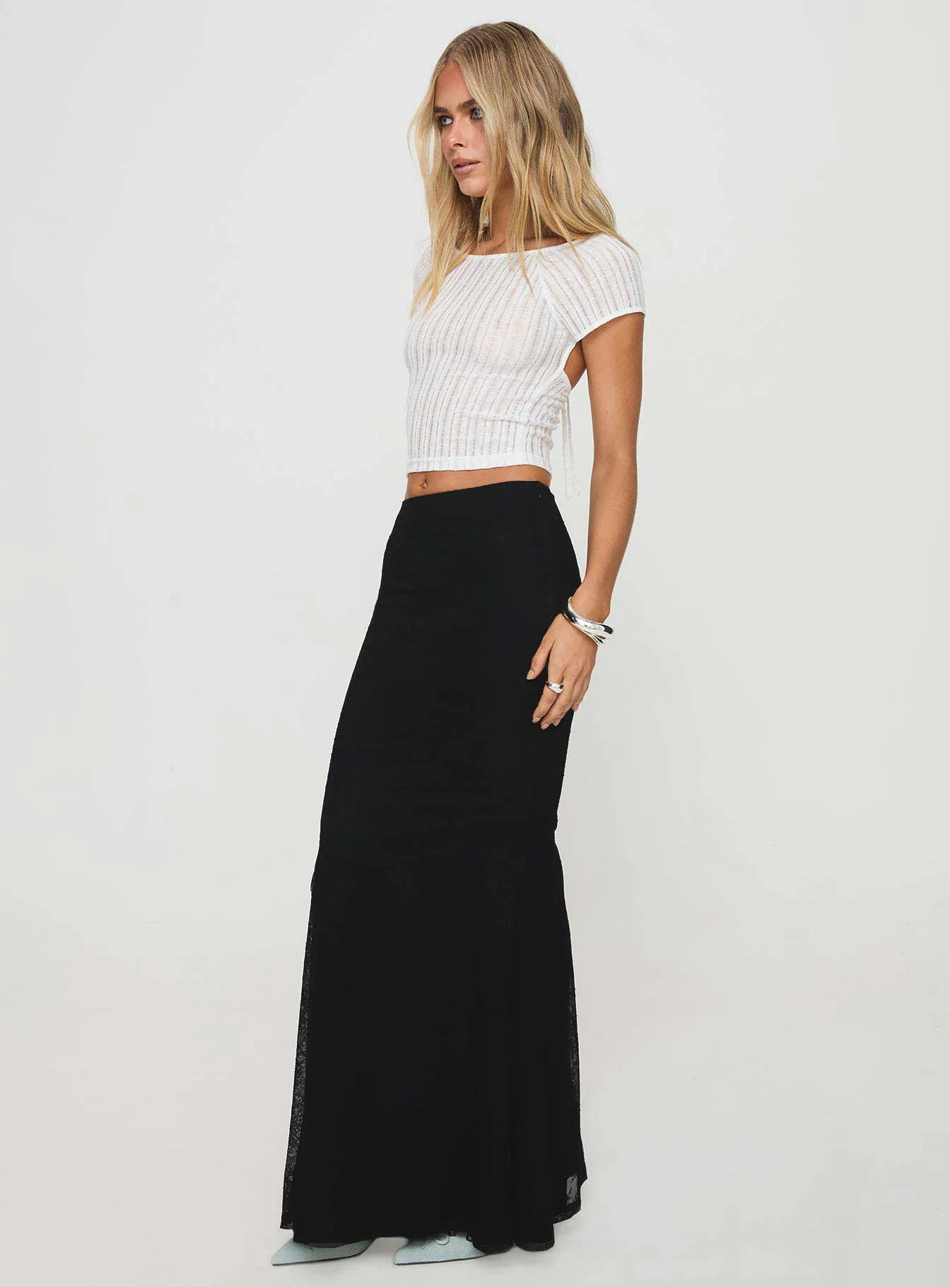 Topping Maxi Skirt Black Petite