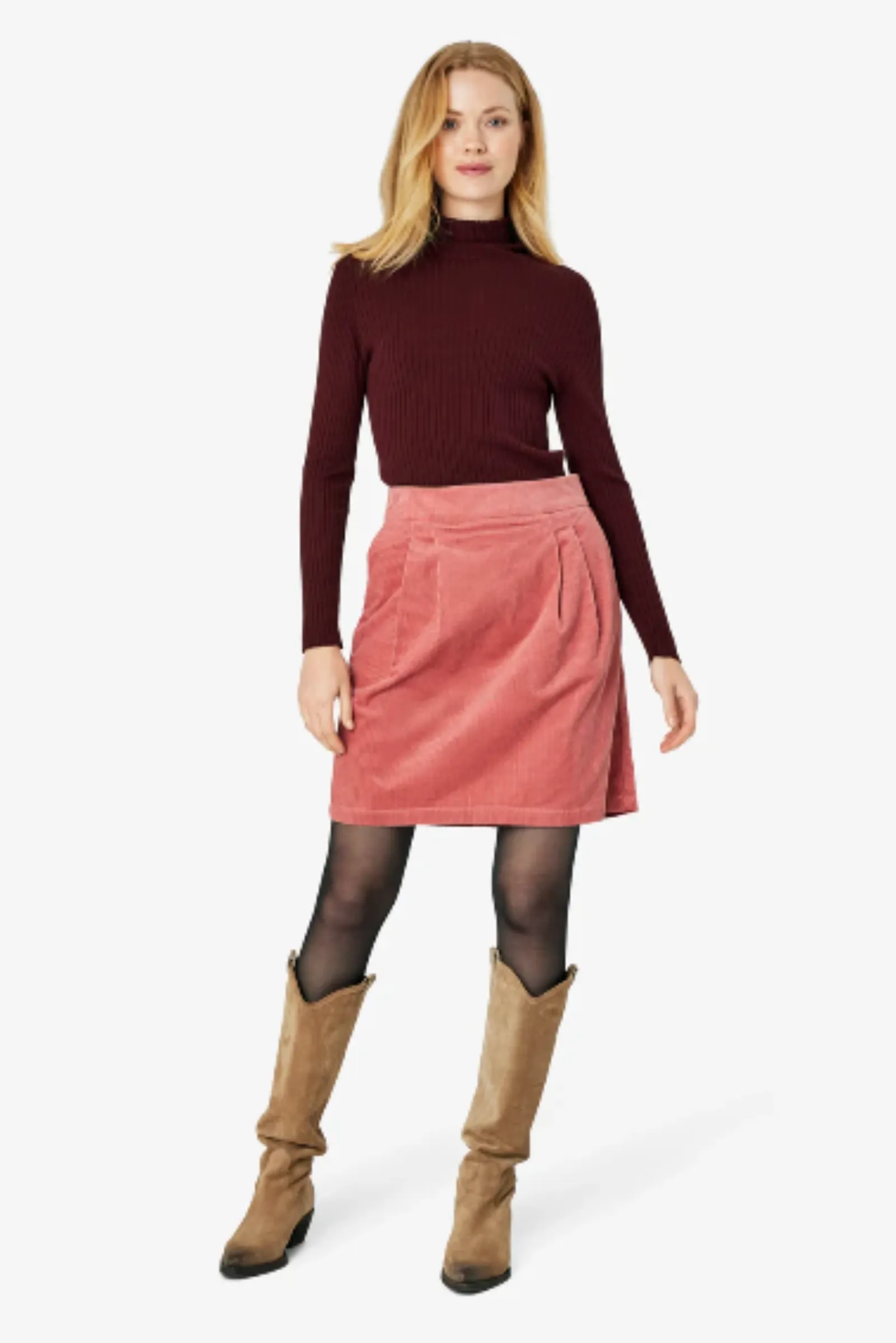 Trine Corduroy Skirt - Rose