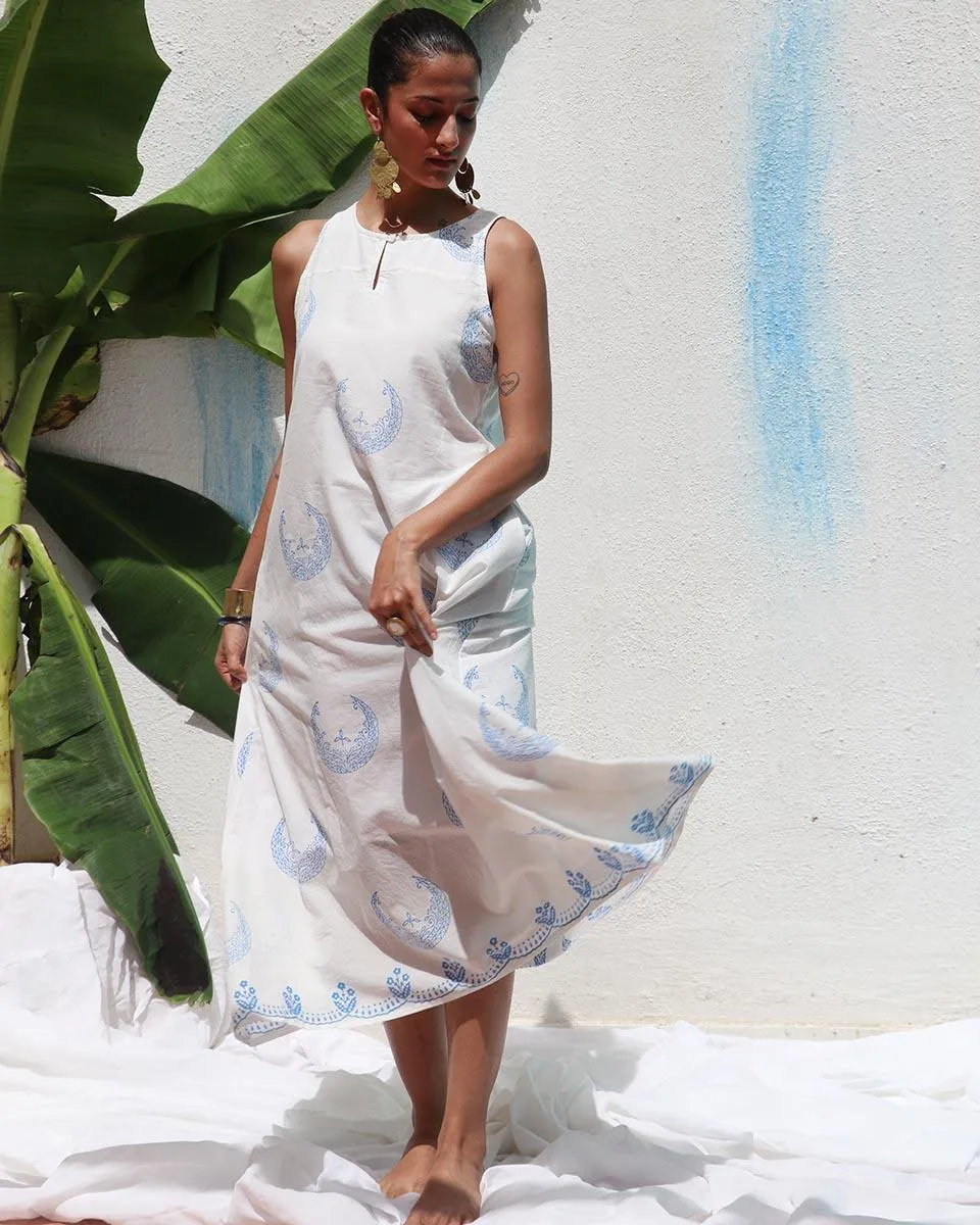 Vanessa Handprinted Cotton Dress - WITC