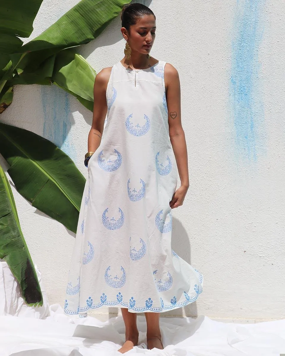 Vanessa Handprinted Cotton Dress - WITC