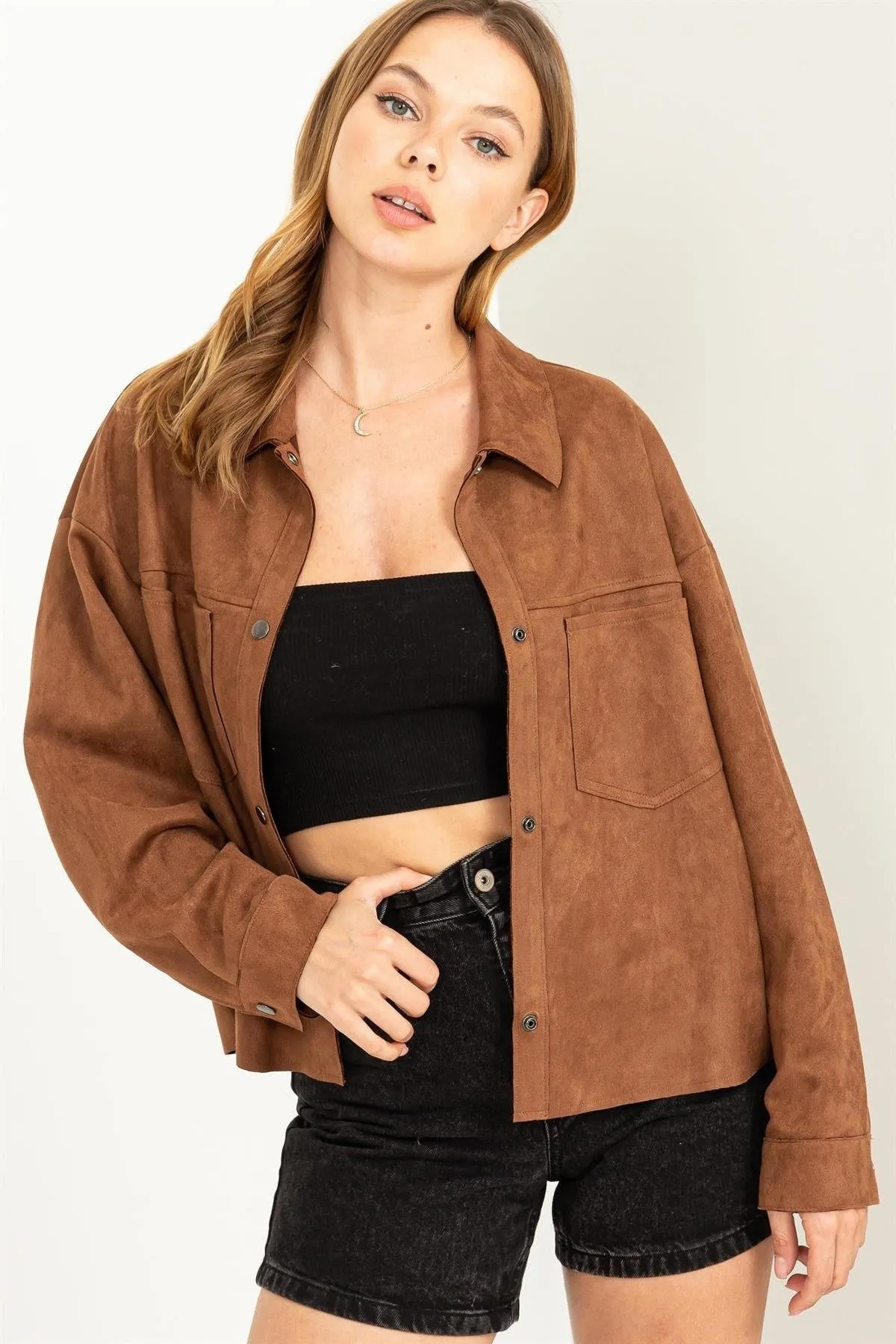 Vegan Suede Classic Lightweight Jacket