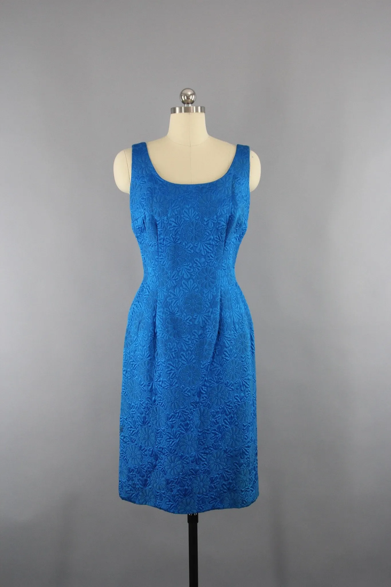 Vintage 1960s Electric Blue Dress and Jacket Set