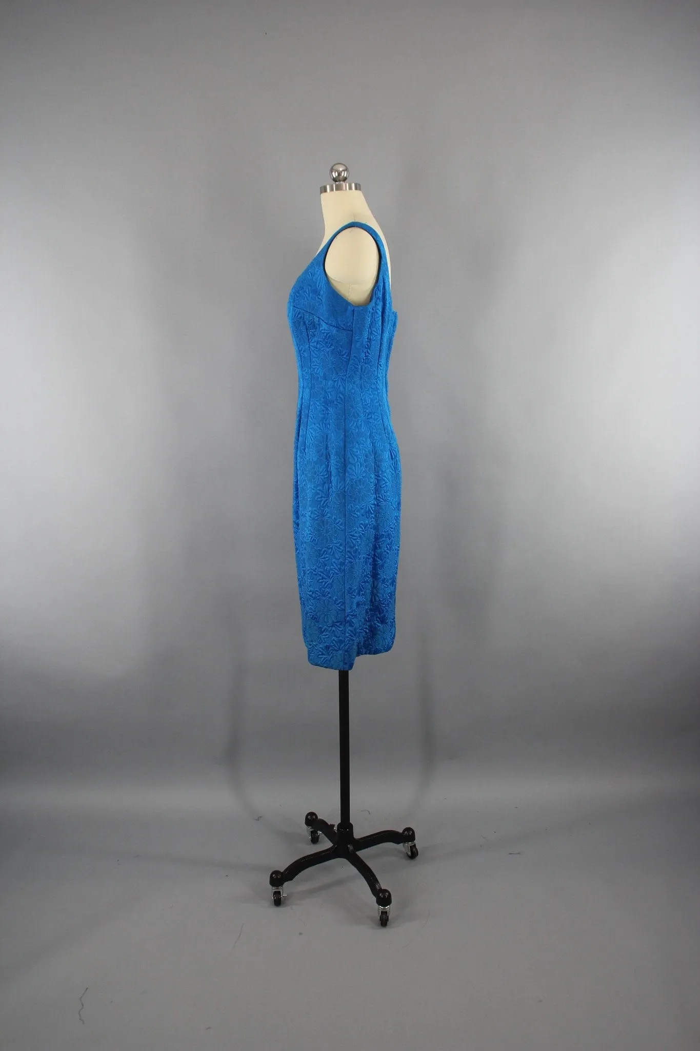 Vintage 1960s Electric Blue Dress and Jacket Set