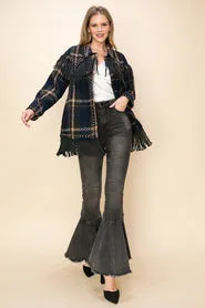 VOL109 -BLK PLAID JACKET