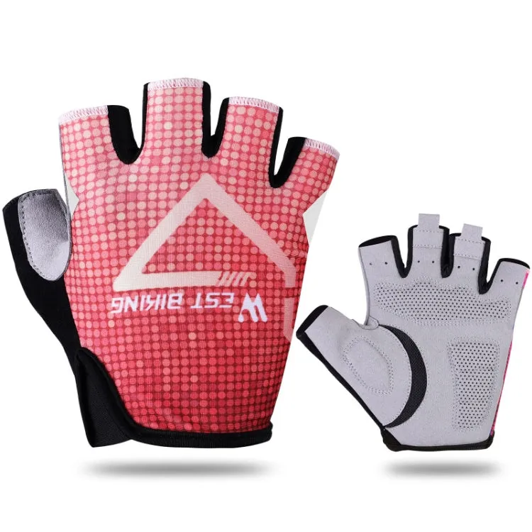 WEST BIKING YP0211215 Riding Gloves Summer Half Finger Breathable Outdoor Cycling Gloves, Size: L(Red)