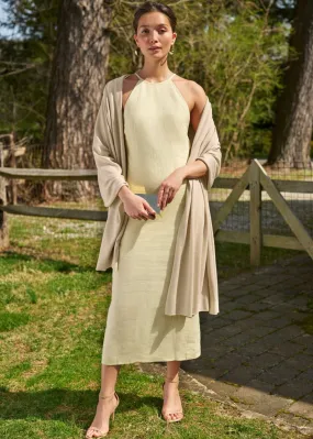 WHITE   WARREN Silk Cashmere Travel Wrap - Sand