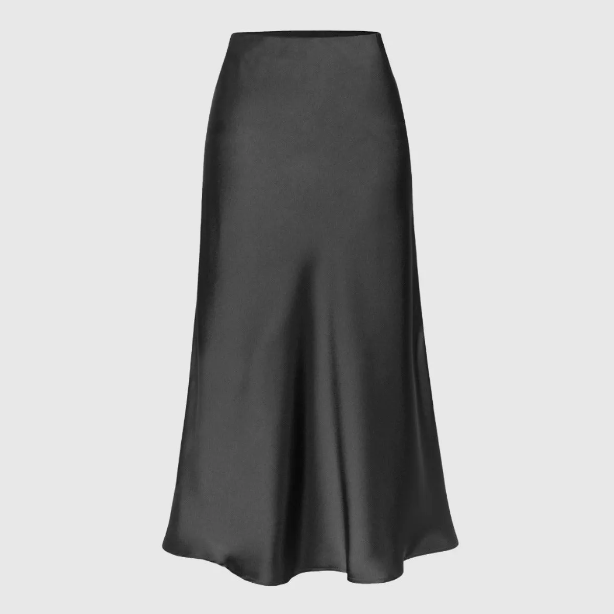 Women's Elastic Waist High Waist Mid-length Skirt