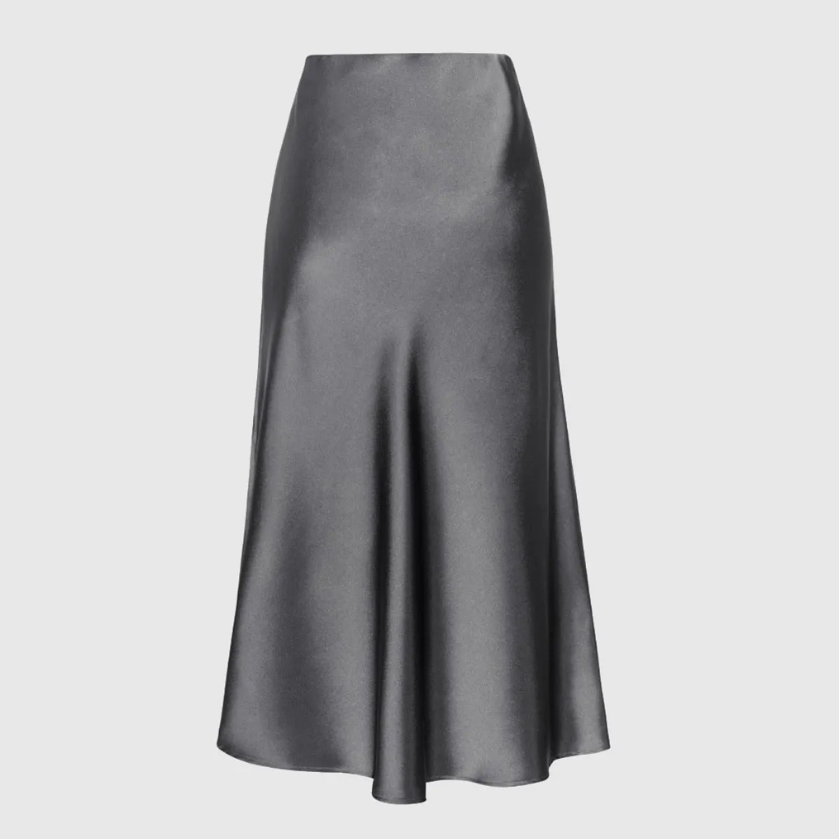 Women's Elastic Waist High Waist Mid-length Skirt