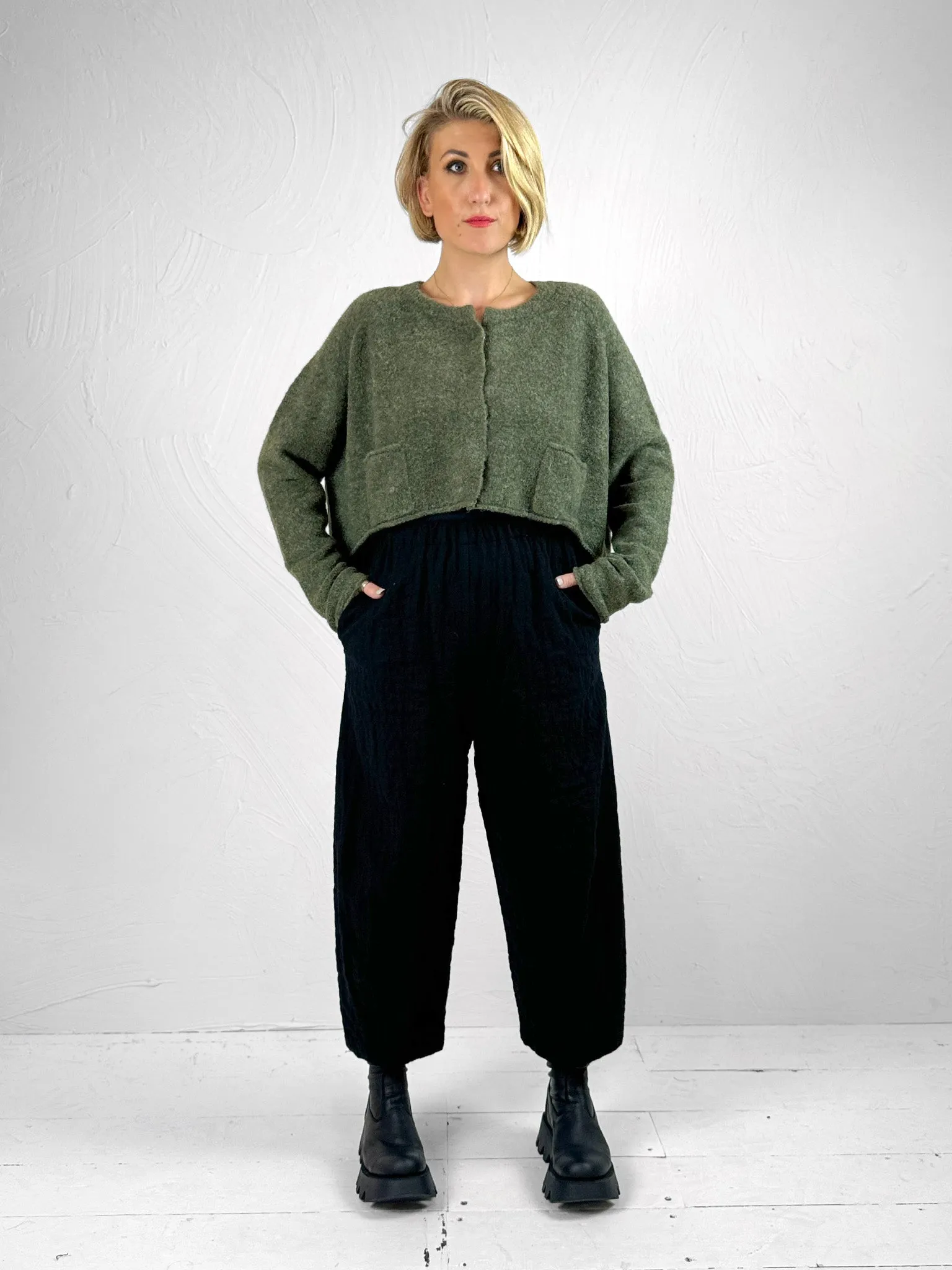 Wool and Cotton Easy Trousers - 2 Colours