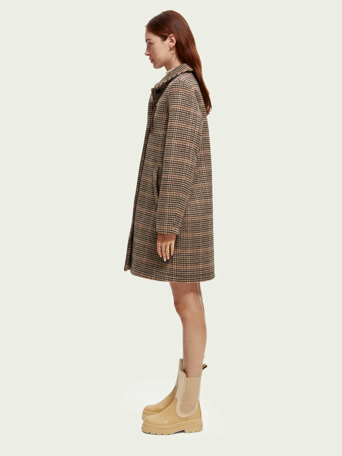 Wool-blended tailored Coat