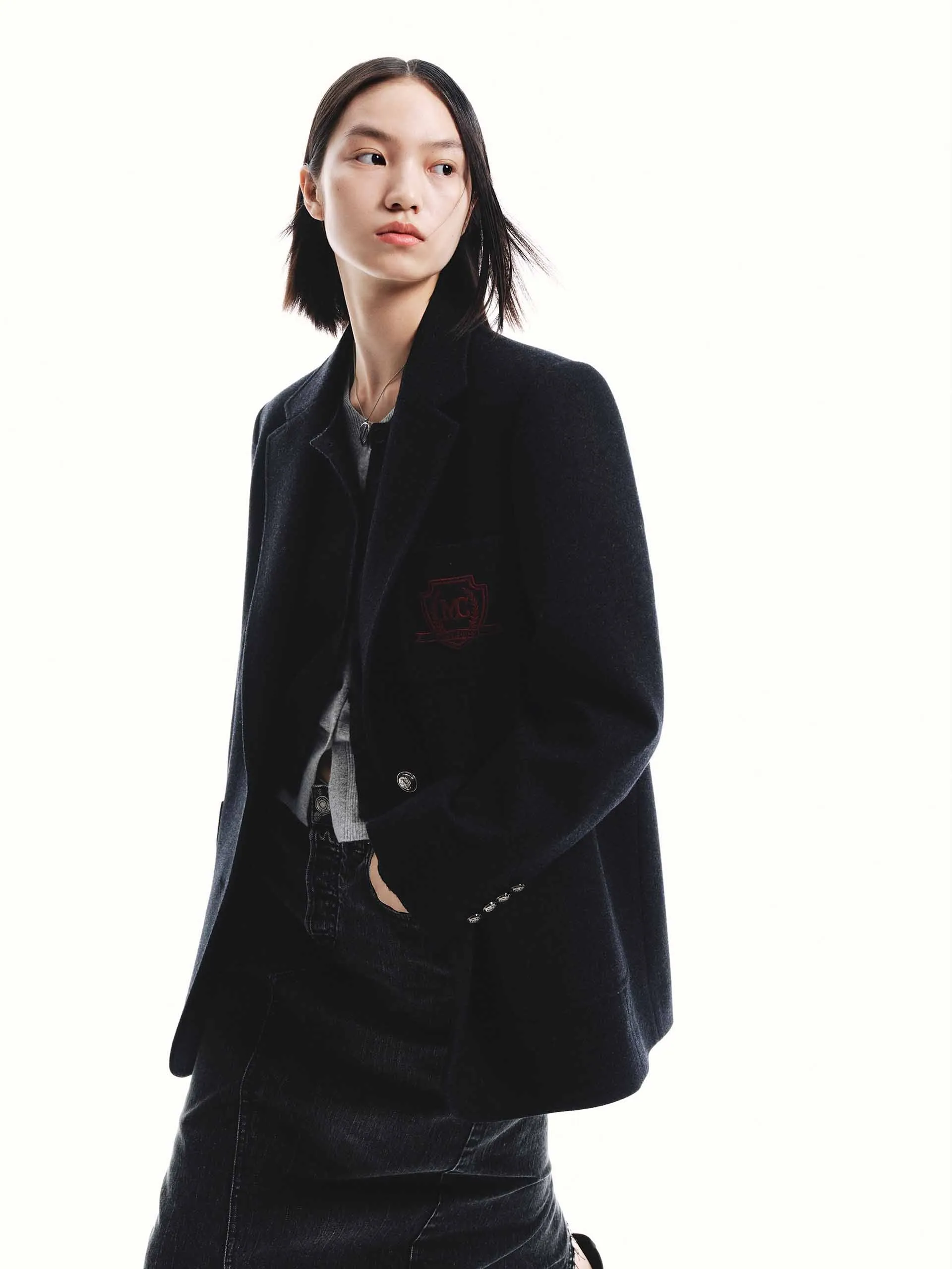 Wool Tailored Blazer Coat