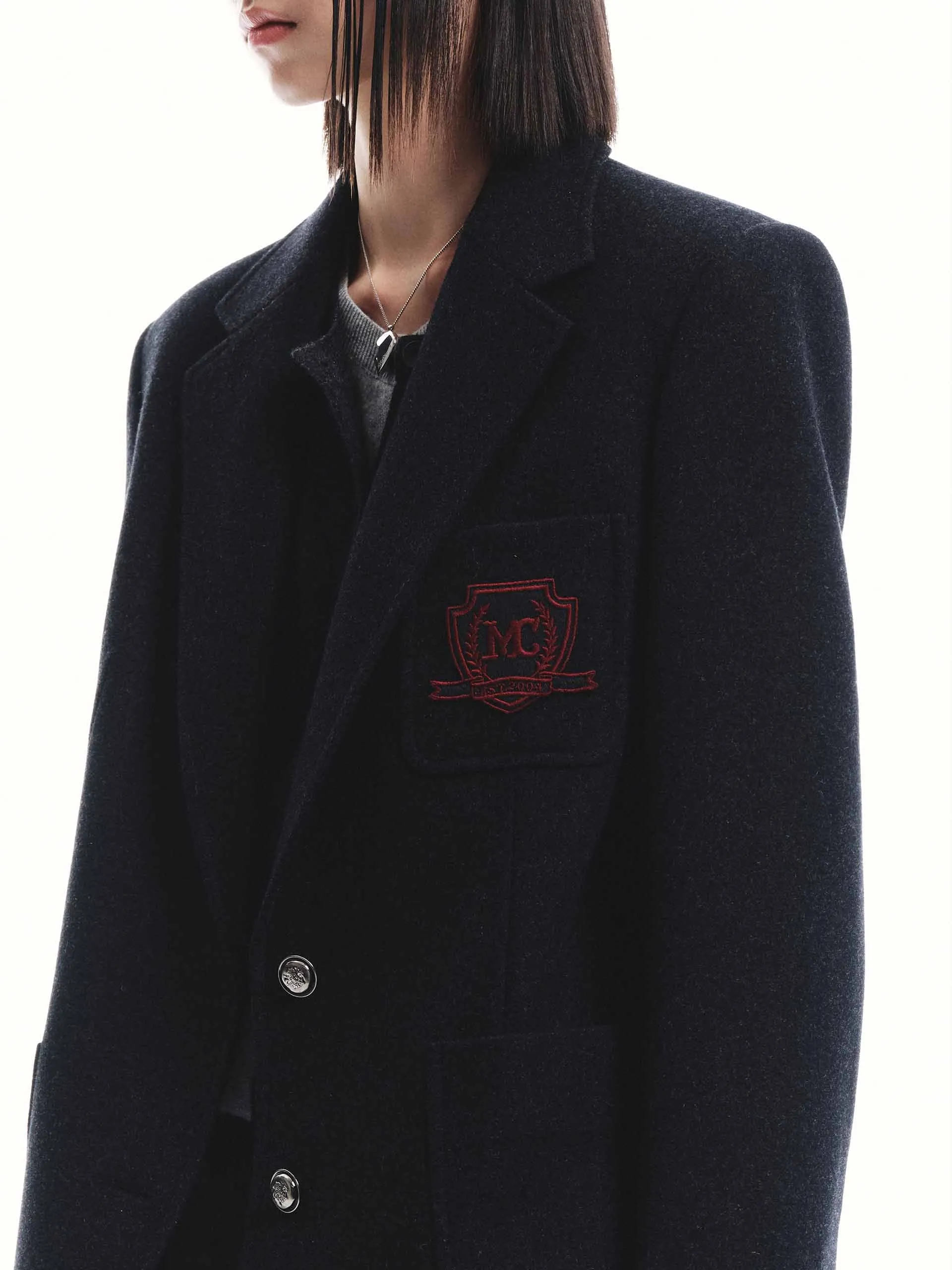 Wool Tailored Blazer Coat