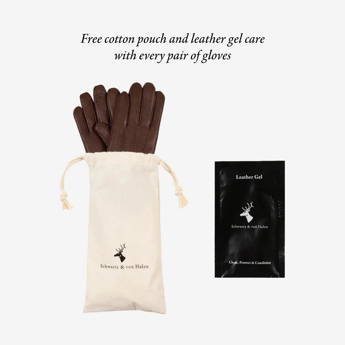 Zane (black) – luxurious fingerless driving gloves made of American deerskin leather