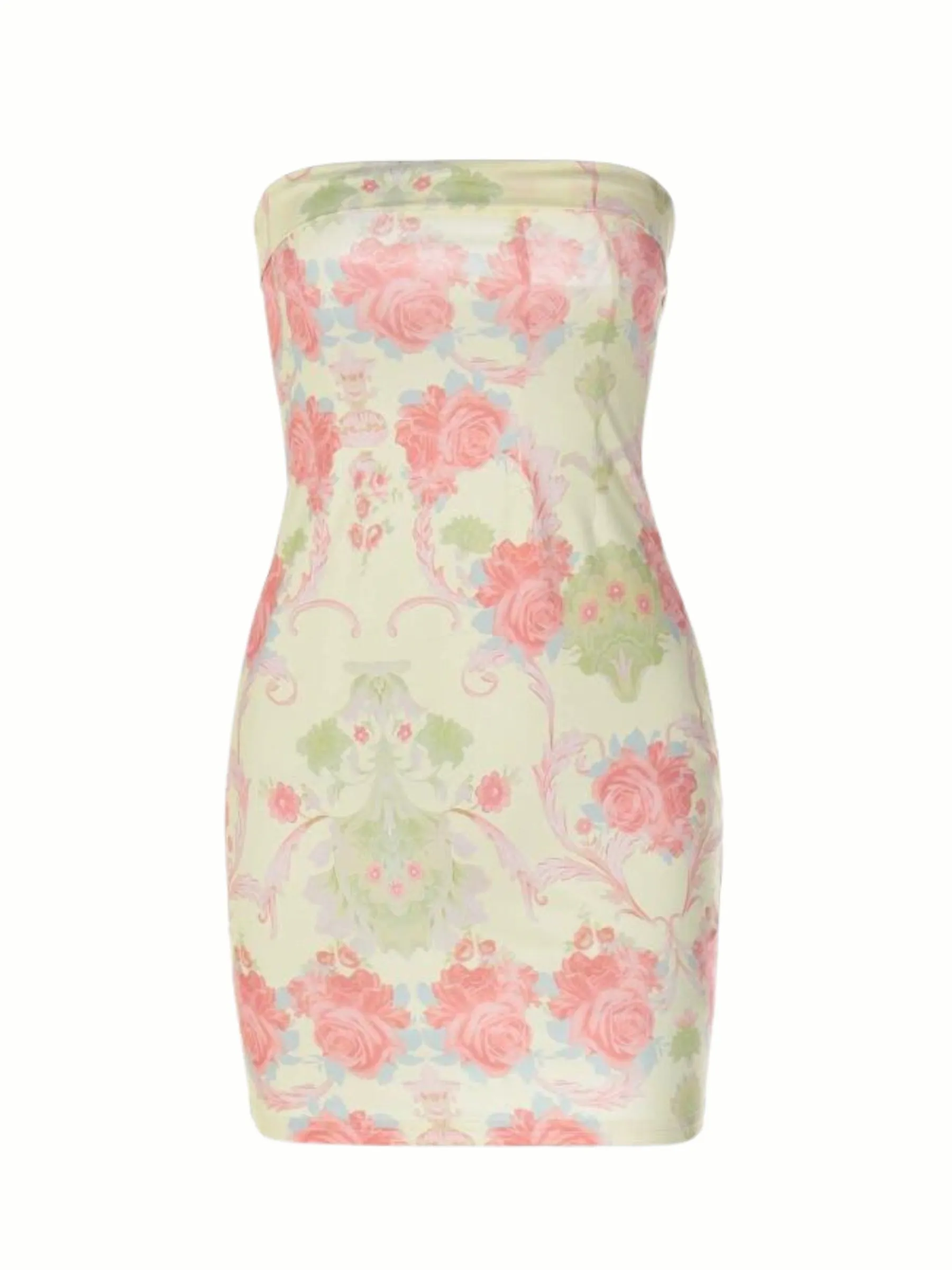 Zosia Strapless Floral Mini Dress